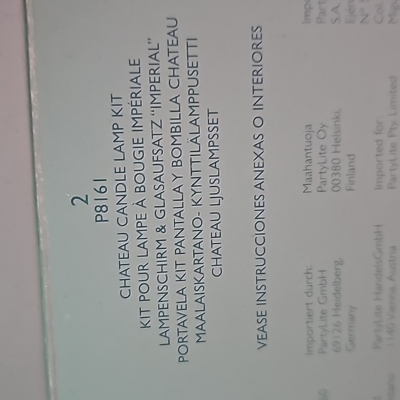 Partylite Chateau Candle Lamp Kit - Picture 2 of 5